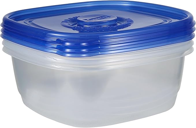 Glad GladWare XL Square Food Storage Containers with Lock Tight Lids, BPA-Free Family Size Plastic Containers for Leftovers, Meal Prep, and Freezer Storage, Dishwasher Safe, 104 Oz, 3 Count - 3 Pack
