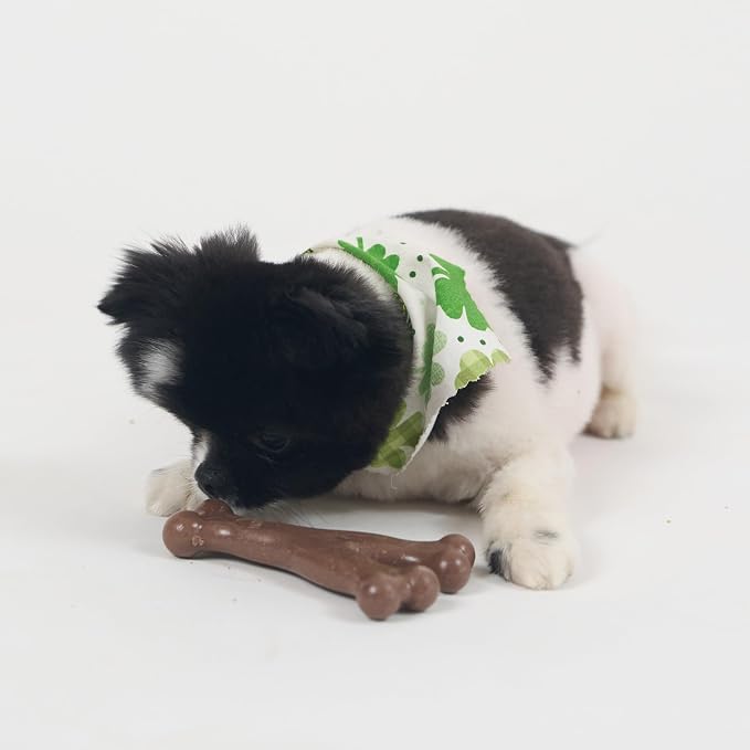 SPOT Bam-Bones Wishbone Dog Chew Toy, Bamboo Fiber Blend, Non-Splintering Durable Chew for Light to Moderate Chewers, Adult Dogs & Teething Puppies 10–30 lbs, Bacon Flavor, 5.25 in