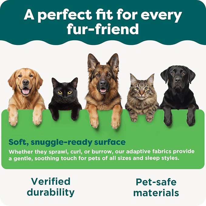 FurHaven Dog Bed for Extra Small Dogs & Cats, Bolster Crate Pad with Soft Supportive Base for Carriers & Kennels, Machine Washable, Extra Small, Sherpa Fleece, Gray