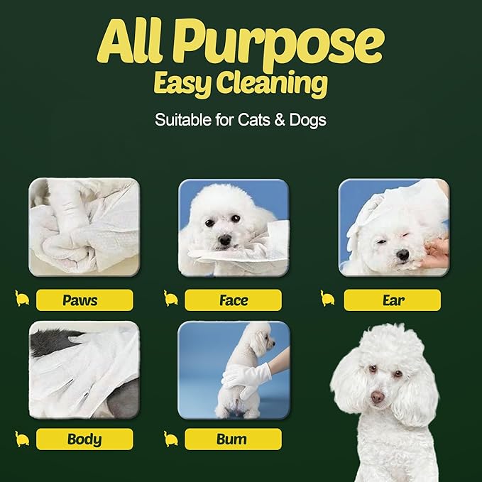 Petazy Pet Wipes for Dogs and Cats – 200 Count (8x8in) Hypoallergenic, Deodorizing Dog Wipes for Paws, Ears and Butt | XL with Aloe & Coconut Oil, Lavender Scented | Travel Size, 2 On-the-Go Packs