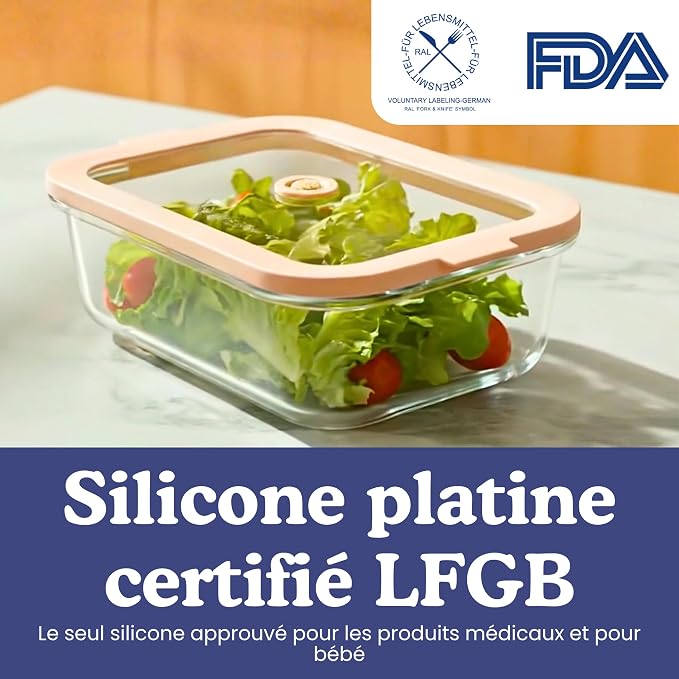 Non-Toxic 35 Oz (4.4 Cup) Glass Storage Containers with Lids – Plastic Free Meal Prep Containers for Lunch, Airtight Food Storage, Microwave and Freezer Safe, 4 Pack - Ziruma