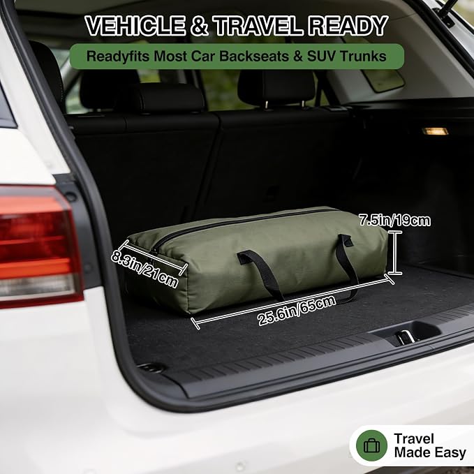 Veraste 33" L x 25" W x 25" H Collapsible Travel Dog Crate, Portable Soft Dog Kennel for Medium Large Dogs up to 60 lbs, 4-Door Foldable Travel Crate with Durable Mesh & Storage BagGreen