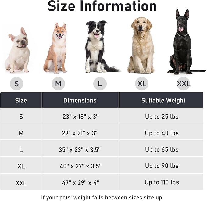 FURTIME Washable XL Dog Bed for Extra Large Dogs, Deluxe Dog Crate Beds Comfy Fluffy Kennel Pad Anti-Slip Pet Sleeping Mat, Machine Washable Dogs Pillow, 40"x27"x3.5", Brown