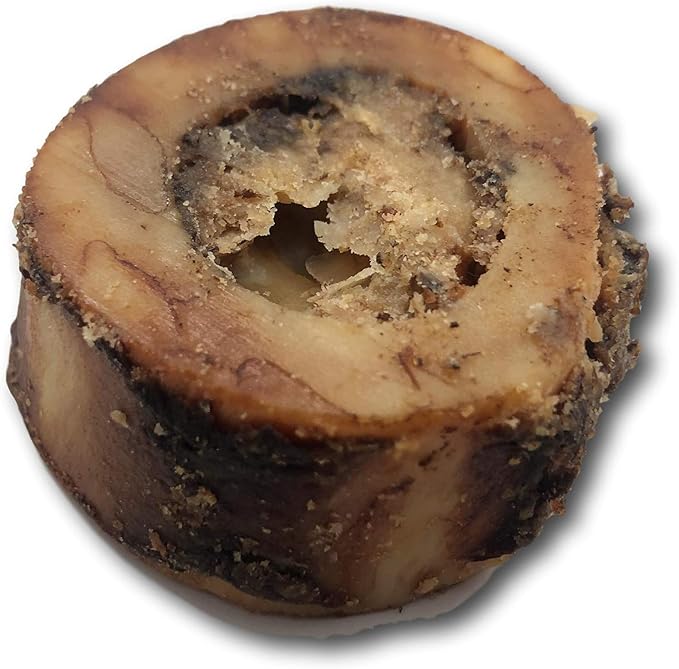 Top Dog Chews - Dog Bones with Bone Marrow, Made in The USA, (6 Slices), Beef Femur, Long Lasting Dog Chews, All-Natural - Great for Small and Medium Dogs
