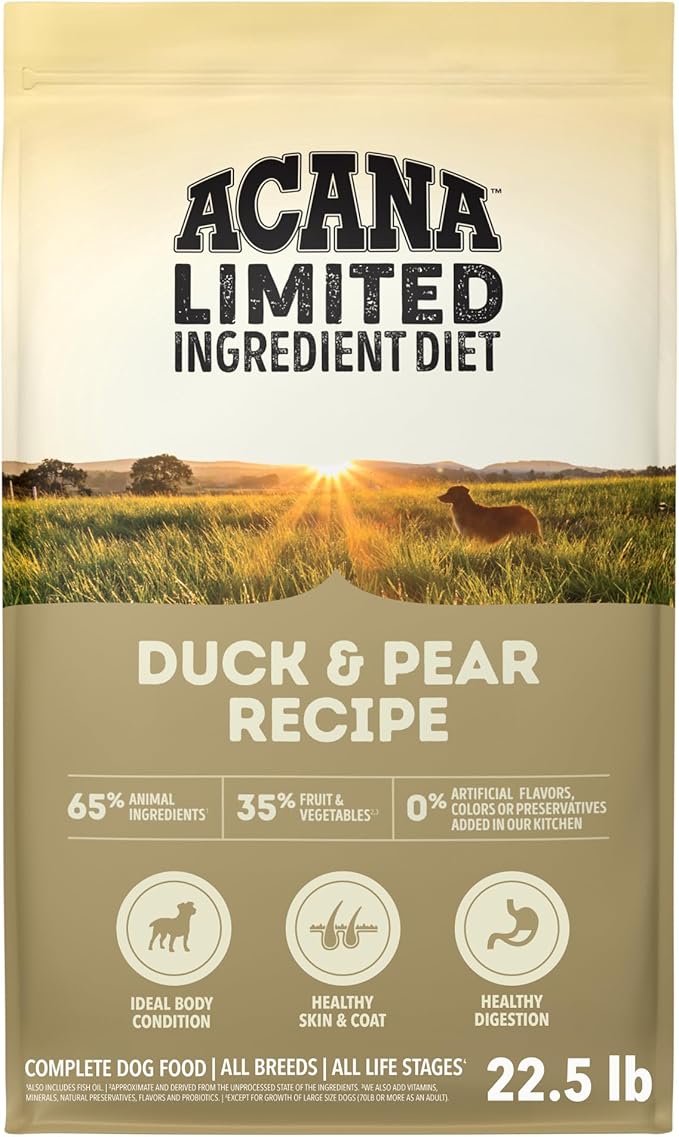 ACANA Singles Limited Ingredient Grain Free High Protein Dry Dog Food Duck & Pear Recipe 22.5lb Bag