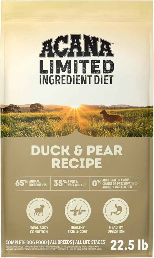 ACANA Singles Limited Ingredient Grain Free High Protein Dry Dog Food Duck & Pear Recipe 22.5lb Bag