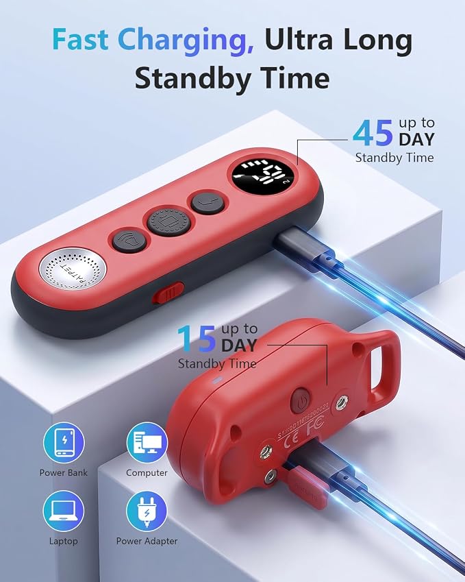 PATPET Shock Collar for Dogs - 4000FT Dog Training Collar with Remote, IPX7 Waterproof 4 Modes(Beep/Vibration/Shock/Safe) Dog Shock Collar, Rechargeable for Small Large Dogs (8-120Lbs) (Red)