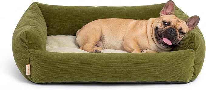 Dog Bed for Small Dogs - Bed for Medium Small Size Dogs Washable - Orthopedic, Calming & Warming Durable Pet Bed with Anti-Slip Bottom 25 Inches