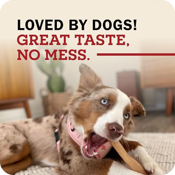 Redbarn Pet Products All-Natural Large 12" Beef Collagen Sticks for Dogs - Long Lasting Low-Odor Alternative to Traditional Rawhide & Bully Sticks - Supports Healthy Joints, Skin, & Coat - 3 Pack