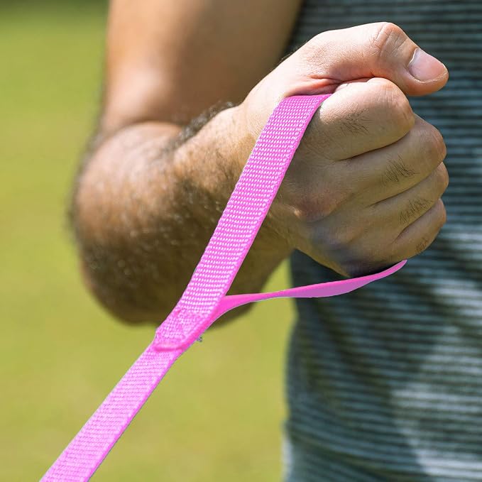 Hi Kiss Dog/Puppy Obedience Recall Training Agility Lead - 15ft 20ft 30ft 50ft 100ft Training Leash - Great for Training, Play, Camping, or Backyard - Pink 20ft