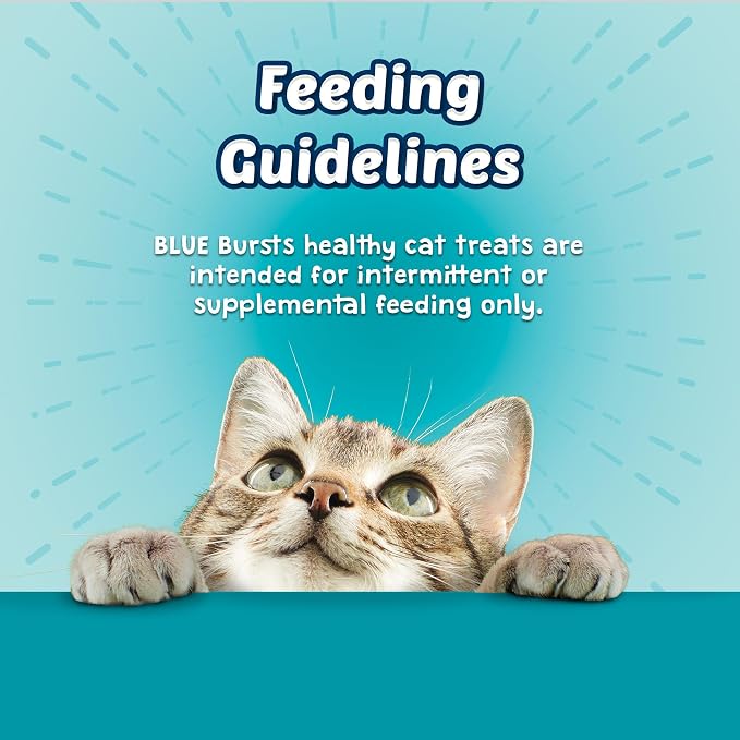 Blue Buffalo Bursts Crunchy & Creamy Cat Treats, Great for Training, Savory Seafood, 5-oz Bag (Pack of 6)