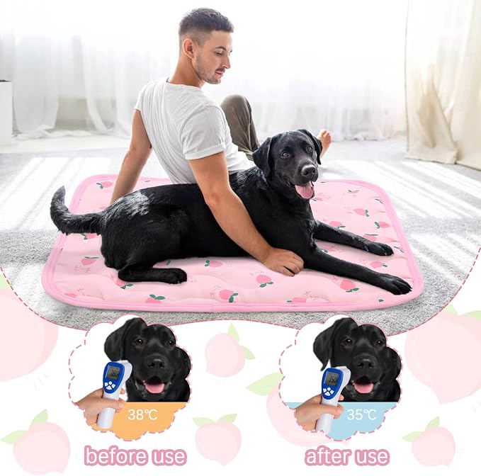 Dog Cooling Mat, Summer Cooling Mat for Dogs, Self Cooling Pad for Small Medium Large Dogs Cats, Non-Toxic Breathable Sleep Bed Summer Pet Bed Puppy Ice Blanket for Kennel Sofa Bed Floor