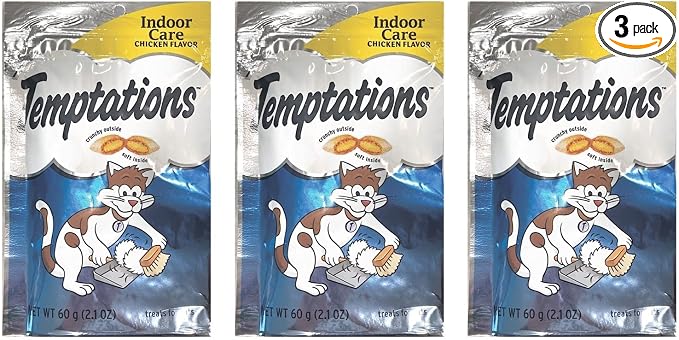 Temptations Indoor Care, Chicken (Pack Of 3)