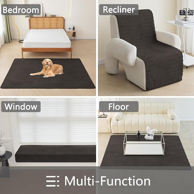 Muamar Dog Bed Cover Sofa Protector,Anti Slip Waterproof Sofa Covers for Living Room Couch Covers,Sofa Mat,Seat Cover,Dog Mat,Pet Pad for Furniture 1 Piece (30x70 inch, Coffee)