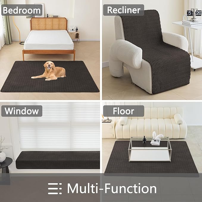 Muamar Dog Bed Cover Sofa Protector,Anti Slip Waterproof Sofa Covers for Living Room Couch Covers,Sofa Mat,Seat Cover,Dog Mat,Pet Pad for Furniture 1 Piece (30x82 inch, Coffee)
