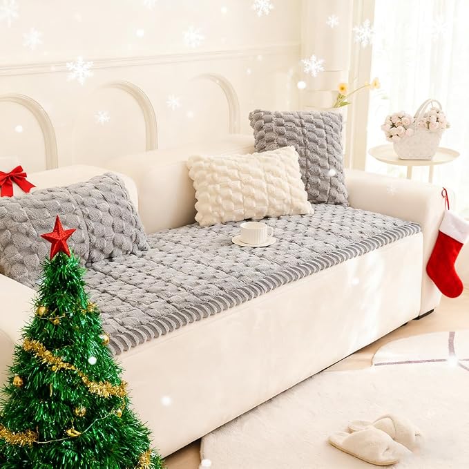 Gumfolk Plush Pet Sofa Covers for Dogs Washable Couch Protector for Cushion, Dog Friendly Furniture Covers Protector