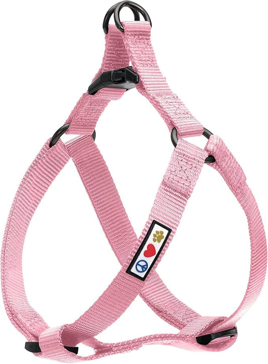 Pawtitas Solid Step-in Dog Harness – Adjustable No-Pull Vest for Puppies to Seniors, Safe & Comfortable S Millennial Pink