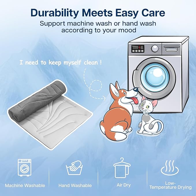 Dog Cooling Mat, 59"x40" Cooling Mat for Large Dogs, Arc-Chill Cold Fabric Delivers Rapid and Lasting Cool (Q-Max>0.5), Portable & Washable Pet Pad for Summer