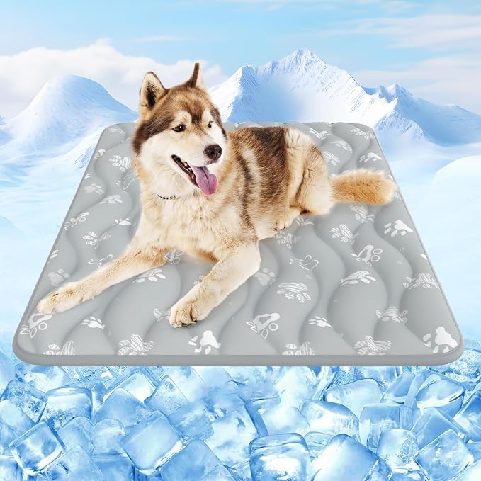 Rywell Super-Absorbent Cooling Mat for Dogs 36"x27" Arc-Chill 3.0 & Color-Changing Dog Cooling Mat, Stay Cool & Dry, Washable, Non-Slip Pet Bed Mat for Floors, Sofas, Kennels