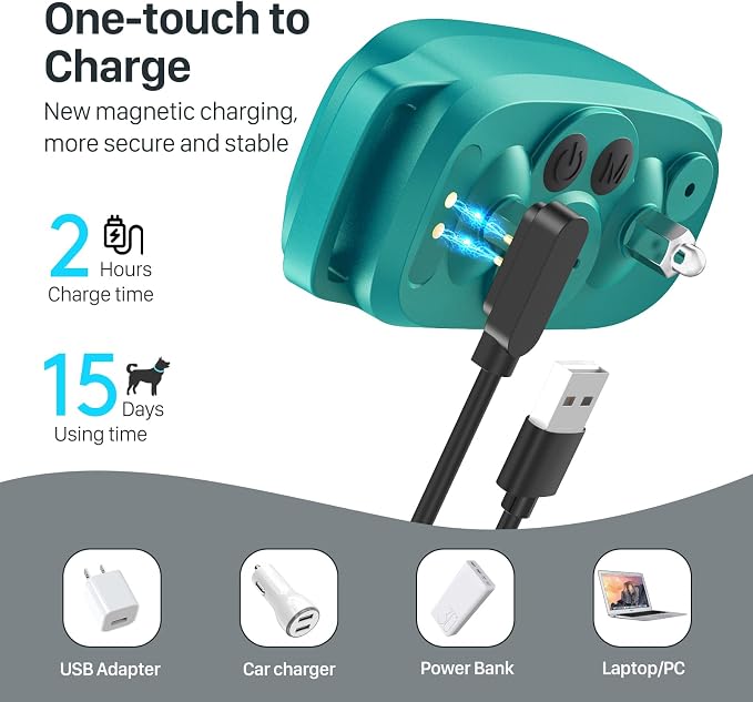 FAFAFROG Dog Bark Collar, Rechargeable Smart Collar, Anti Barking Training Collar with 5 Adjustable Sensitivity Beep Vibration, Bark Collar for Large Medium Small Dogs (Clear)