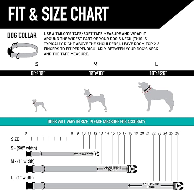 Wolfgang Heavy Duty, Adjustable Dog Collar with Quick Release Nylon Buckle for Walking & Training, Overland Print, Large