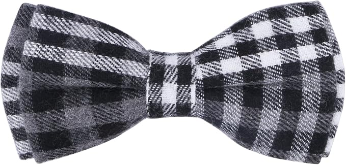 Faleela Soft &Comfy Bowtie Dog Collar,Detachable and Adjustable Bow Tie Collar,for Small Medium Large Pet (Small (Pack of 1), Black and Whit)