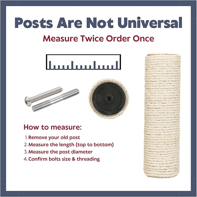 TRIXIE Replacement Sisal Post for Cat Scratching Posts, Backup Scratcher for Indoor Cat Furniture, Trees and Towers, 3.5 in x 19.7 in (9 cm x 50 cm)