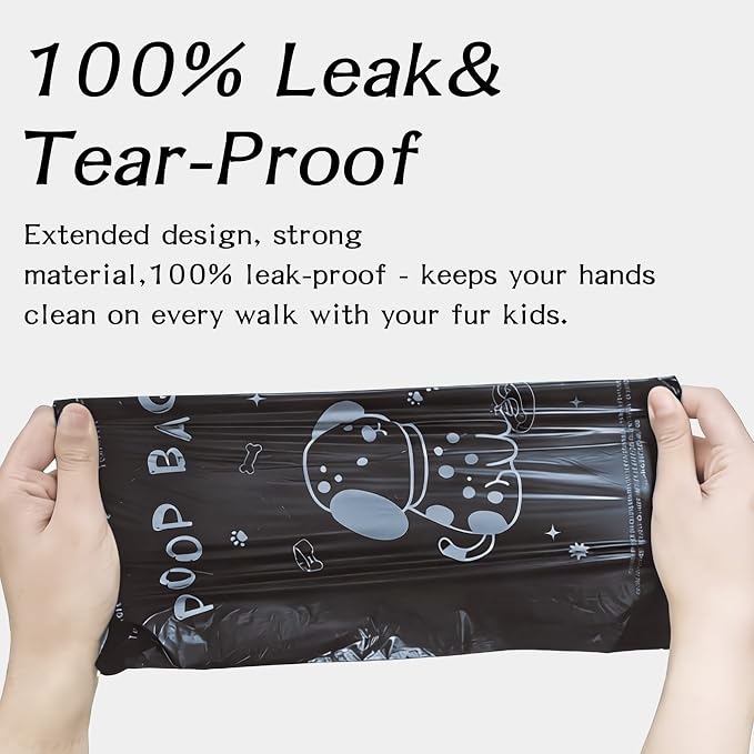 Dog Poop Bags with Dispenser, 630 Count Extra Thick Leak-Proof Waste Bags, Plant-Based Material, 13x9 Inch for Bags for Dogs Walking and Cat Litter