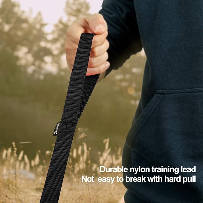 Dog/Puppy Obedience Recall Training Agility Lead -15ft 20ft 30ft 50ft Training Leash - Great for Play, Camping, or Backyard - Black 50ft