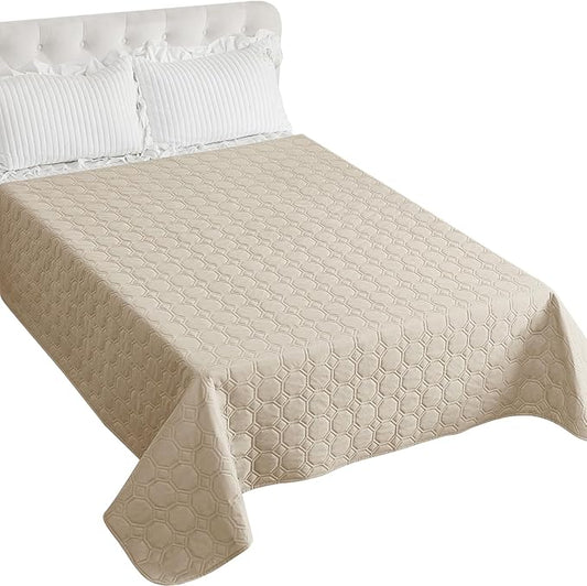 ZNSAYOTX Ultimate Cozy Blankets (82"x102") 100% Waterproof Bed Mat Blanket for Dog Pets, Couch Sofa Protector with Non-Slip Back Washable Durable, Pee Scratch Proof Easy to Clean (Khaki)