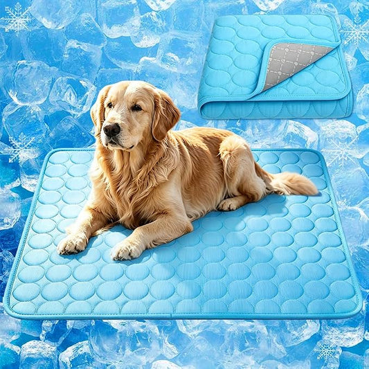 Dog Cooling Mat 2026 Upgraded Arc-Chill Cooling Dog Bed Mat, Washable Pet Cooling Pad (Q-Max>0.4) Cooling Mat for Dogs & Cats Indoor & Outdoor Car Seats (Blue, 40x28 in)