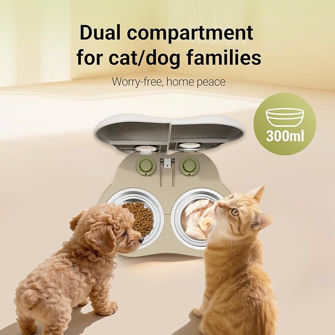 Plike 2-Meal Automatic Pet Feeder | 48H Wet Food Refrigerated