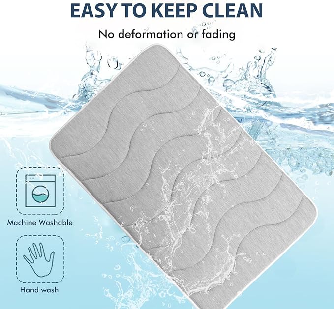 MICROCOSMOS 0.8" Thick Cooling Dog Foam Pad & Summer Pet Sleeping Mat, Machine Washable, Materials Safe, Portable Flat Pet Bed for Dogs.(Light Grey, 30" x 19")