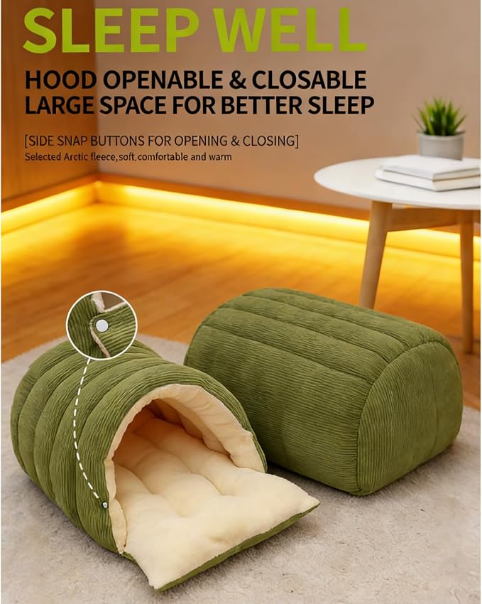 Warmth Cozy Dog Cat Bed Comfort Plush Pet Cave 2026 New Winter Tent for Dog and Cat Fluffy Semi Enclosed Cute Pet Bed for Indoor Cats & Small Dogs Warm and Breathable (Purple, M)