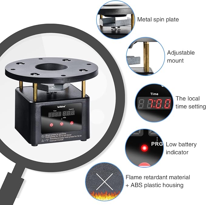 Automatic Chicken Feeder Timer, Briidea Poultry Feeder Motor and Timer Kit, Metal Spin Plate, Adjustable Mount, Ideal for Chickens, Ducks, Geese
