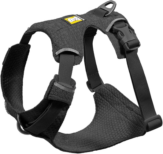 Ruffwear, Front Range Flex Dog Harness, Engineered Knit Construction for Ultimate Fit and Mobility, Lightweight Flexible Everyday Harness with Dual Leash Clips, Basalt Gray, X-Small