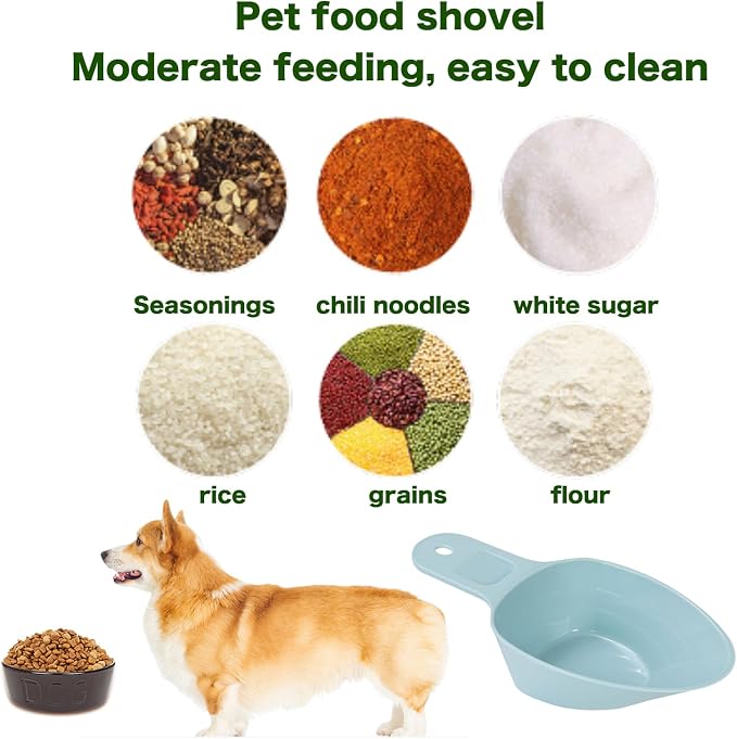 3PCS Dog Food Scoop 1 Cup, Plastic Pet Food Scoop with Measuring Lines 1/2 Cup 1/4 Cup for Dogs Cats Birds and Rabbits