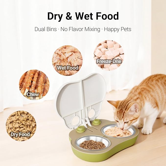 Plike 2-Meal Automatic Pet Feeder | 48H Wet Food Refrigerated