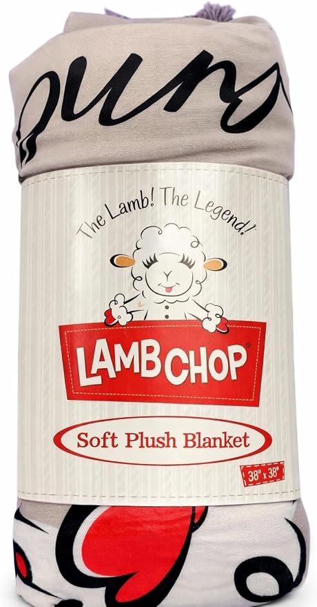Lamb Chop Blanket | Dog Blanket | Fluffy Fleece Lamb Chop Premium Soft Pet Throw | Snuggle Up Your Pup in Cozy Comfort | Multicolor | 36x36 Inches | Officially Licensed