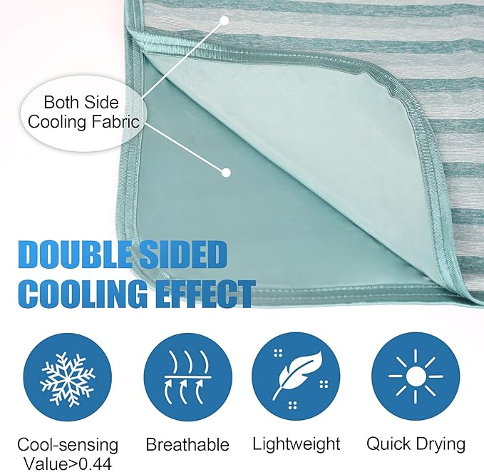 Ailemei Direct Cooling Blanket for Hot Sleepers, Double Sided Cold Effect, Queen Size Lightweight Breathable Summer Large Big Blankets for Bed,Transfer Heat to Keep Body Cool Night Sweats, 90"x90"