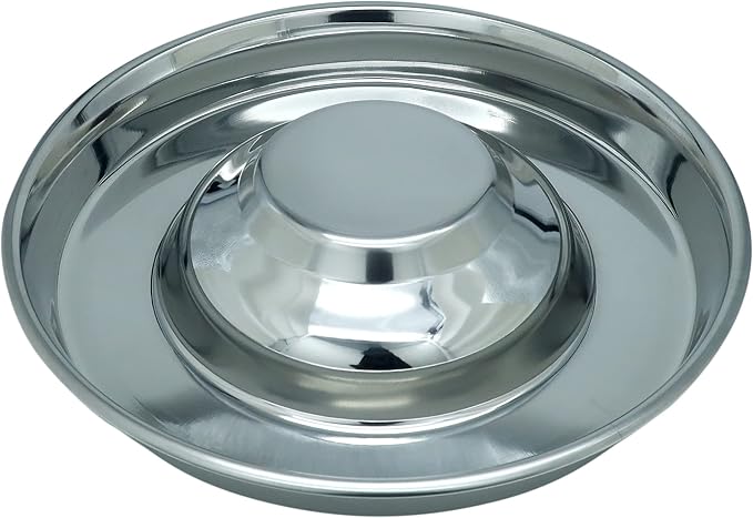 Stainless Steel Puppy Weaning Bowls,Cat Bowls for Food Water,Multiple Puppies Feeder Whelping Dishes,Litter Feeding Station Pans for Small Dogs Cats Eating at Same Large Size 11.4 inch