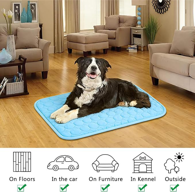 Dog Cooling Mat, Upgraded Arc-Chill Cooling Mat for Dogs Q-Max>0.4, Washable Dog Cooling Pad, Non-Slip Portable Cooling Pad for Dogs, Self-Cooling Bed for Small Medium Large Dogs Cats Indoor Outdoor