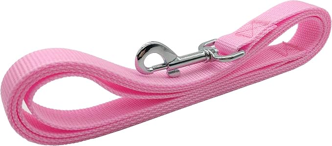 TAIAN 5 FT Strong Dog Leash, Nylon Dog Leashes for Small Medium Large Dogs Pink
