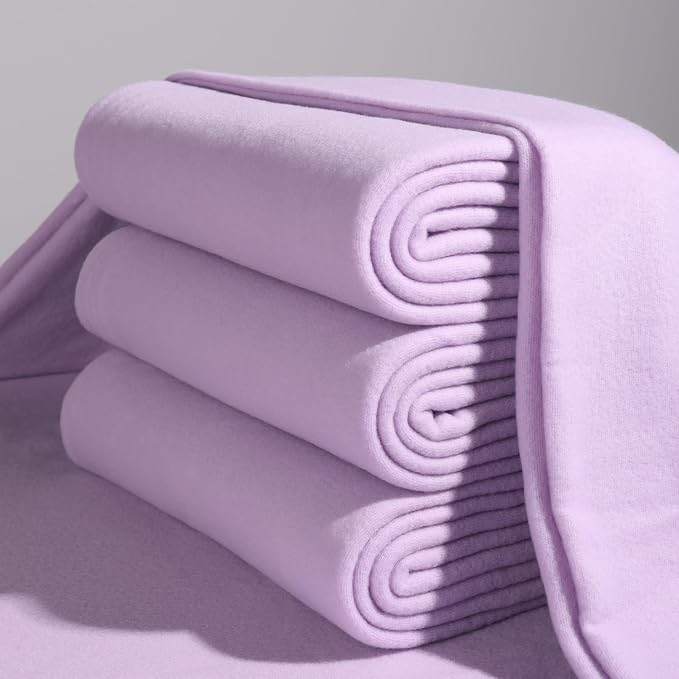 CAI TENG Fleece Throw Blankets Blanket for Couch Bed 50x60 Kids Blanket 6 Pack Warm Fleece Fabric Soft Cozy Travel Blankets & Throws Lightweight Small Wedding Gifts Yard Light Purple