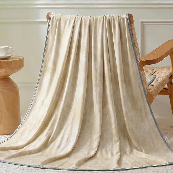 Guohaoi Cooling Throw Blanket for Hot Sleepers, Twin Size 60''×90'' Lightweight Breathable Summer Bed Blanket for Couch, Arc-Chill Q-Max >0.5 Cool Fiber, Lightweight Blanket Ivory White