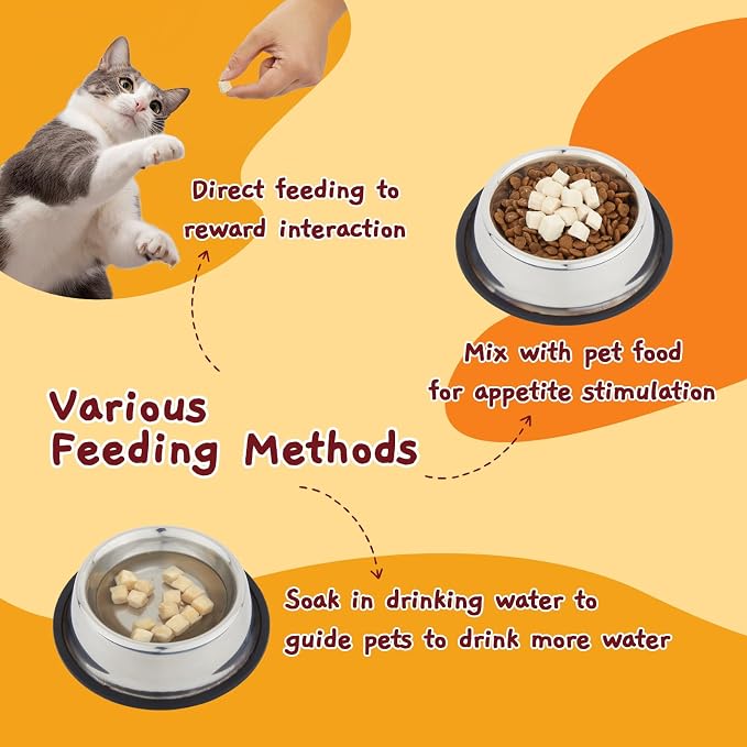Jungle Calling Freeze Dried Chicken Cat & Dog Treats, Single Ingredient Chicken Bites for Cats & Dogs, High Protein Pet Training Treats, Edible Organic Food Topper, Approx 670 Pieces, 10.58 oz