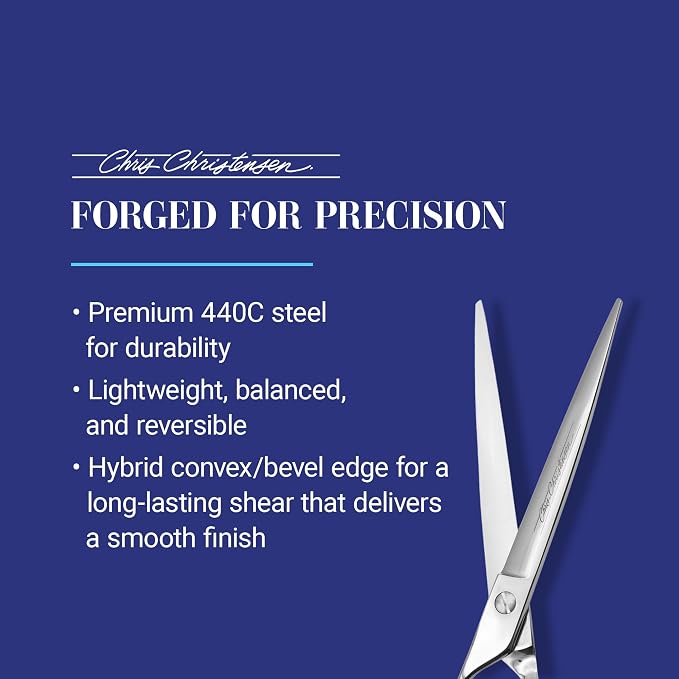 Chris Christensen Classic Series Grooming Shears, 8 in Straight Shear, Groom Like a Professional, Any Skill Level, Made From 440C Japanese Steel