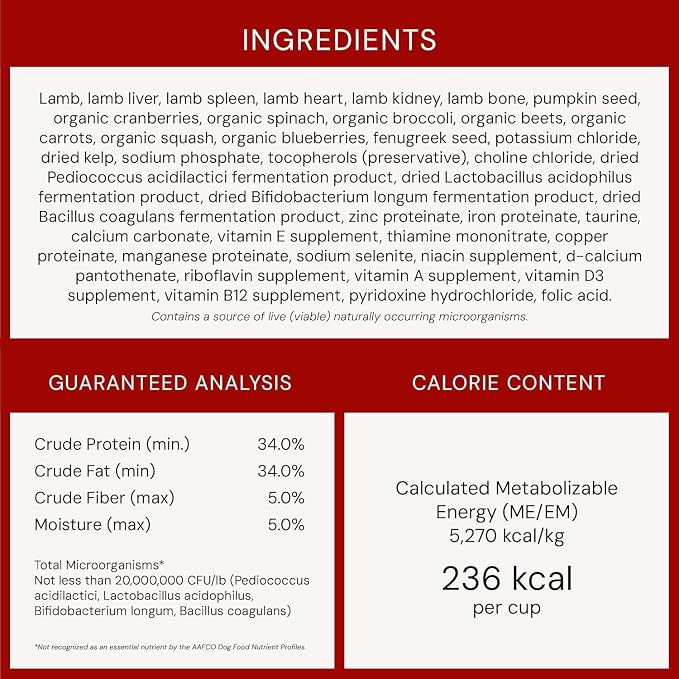 Stella & Chewy's Freeze-Dried Raw Lamb Meal Mixers- Dog Food Topper and Mixer - Made with 95% Grass-Fed Lamb, Organs & Bone - Perfect for Picky Eaters - Grain-Free - 35 oz (Pack of 2)