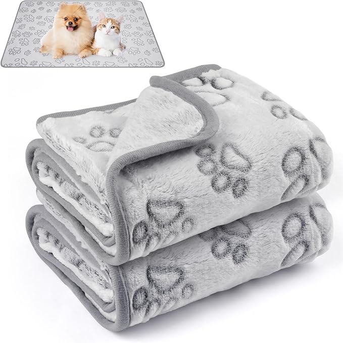 Dog Blankets for Small, Medium Dogs, Puppy Blanket Washable, Dogs Essentials for Puppies, Cat (2, 32" x 24")