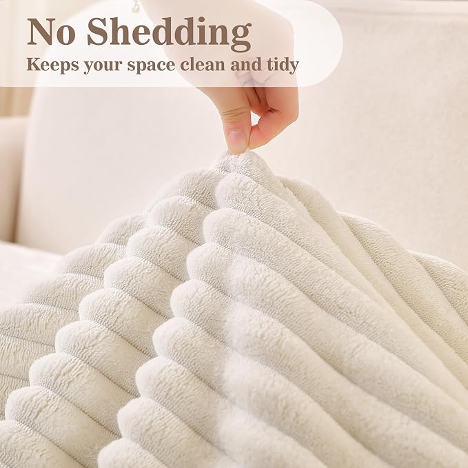 MYSKY HOME 100% Waterproof Couch Cover for Pets, Couch Covers for Sofa, Sectional Couch Covers for Dogs, Sofa Covers Washable Slipcovers Protector Couch Cushion Covers, Off White, 35"x70.9"